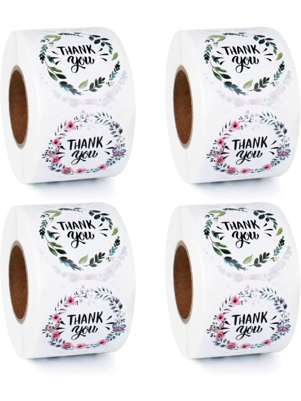 Thank You Stickers for Packaging, Gift Bags, Baked Goods - 2000 PCS, 1.5 inch
